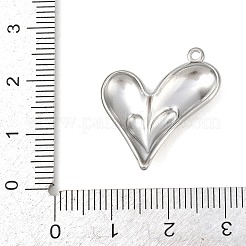 304ステンレスペンダント  ハート  ゴールデン·ステンレス鋼色  25x21x3mm  穴：1.4mm&nbsp;STAS-C154-05B-GP