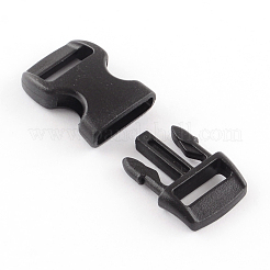 POMプラスチックサイドリリースバックル  サバイバルブレスレットの留め金  ブラック  29x15x6mm  穴：11x3.5mm&nbsp;X-KY-R002-01