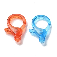 透明なプラスチック製のカニカン  ミックスカラー  26x19x6mm  穴：2mm&nbsp;KY-H005-A-M