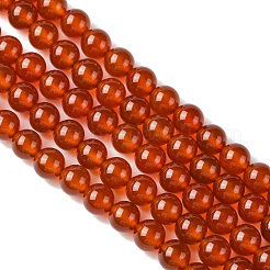 天然石ビーズ連売り  ナチュラルカーネリアン  染め  ラウンド  8mm  穴：1mm  約49個/連  15~16インチ&nbsp;GSR8MM060-1