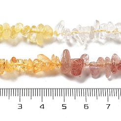 Natural Quartz Crystal & Strawberry Quartz & Citrine Beads Strands&nbsp;G-L610-A24-01