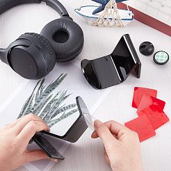 Arrylicイヤホンディスプレイスタンドセット  接着剤ステッカー＆接着剤ホルダー付き  壁に取り付けられた  ミックスカラー  9.95x6.1x6cm&nbsp;ODIS-WH0021-08