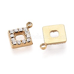 304 Stainless Steel Micro Pave Cubic Zirconia Charms&nbsp;STAS-N115-47G