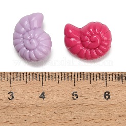 不透明なアクリルビーズ  巻き貝の形  ミックスカラー  15x12x9mm  穴：2mm  約562個/500g&nbsp;AC-CBA6BCC-07