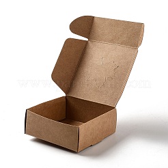 30Pcs Eco-Friendly Square Folding Kraft Paper Gift Box&nbsp;CON-CJ0001-15