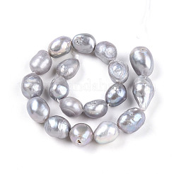 Natural Cultured Freshwater Pearl Beads Strands&nbsp;PEAR-N014-08L-01