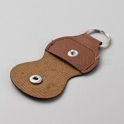 Pu レザー ギター ピック ホルダー キーホルダー プレクトラム バッグ ケース用品  シエナ  6.8x4.7cm&nbsp;KEYC-WH0040-02B