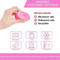 フットプリントDIYストロートッパーシリコンモールド装飾キット  プラスチック製トランスファーピペットと攪拌棒付き  シリコーン計量カップ  ラテックス指サック  ショッキングピンク  58x41mm  穴：9mm  内径：14mm  2pc&nbsp;DIY-FG0001-64