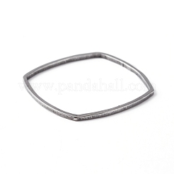 304ステンレススチールリンクリング  正方形  ステンレス鋼色  20x20x1mm  内径：18x19mm&nbsp;STAS-WH0029-30