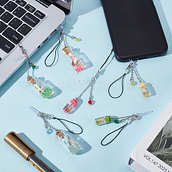 10Pcs 5 Style Resin Mobile Straps&nbsp;HJEW-OC00048