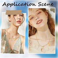 10Pcs Stainless Steel Paperclip Chain Necklaces for Women Men&nbsp;NJEW-SC0001-38G