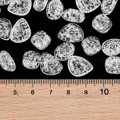 透明なクラックルアクリルビーズ  混合図形  透明  7~12x8~15x5~7mm  穴：1.4mm&nbsp;AC-CBA7340-10