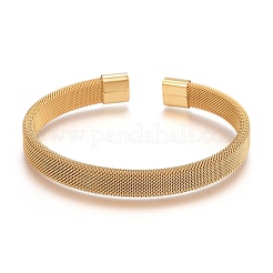 ユニセックス 304 ステンレススチール メッシュ バングル  カフバングル  ミックスカラー  8mm  内径：2-1/4インチ（5.6cm）&nbsp;BJEW-L643-15