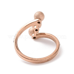 Crystal Rhinestone Triple Round Ball Finger Ring&nbsp;RJEW-D120-17RG