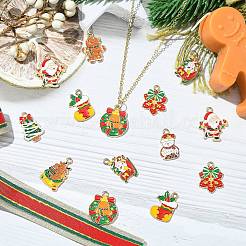 40Pcs 10 Styles Christmas Alloy Enamel Pendants&nbsp;FIND-CJ0003-32