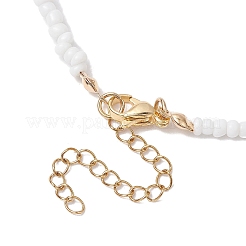 Natural Gemstone with Glass Necklace&nbsp;NJEW-TA00159