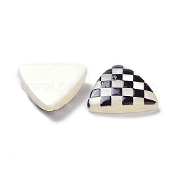 オペーク樹脂カボション  グリッド模様の三角形  ブラック  16x16x5mm&nbsp;RESI-Z002-31