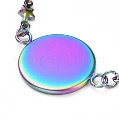 Rainbow Color 304 Stainless Steel Bracelet Making&nbsp;STAS-L248-008M