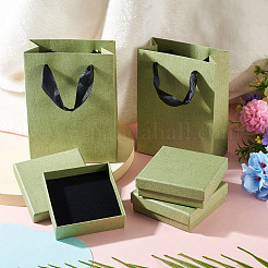 3Pcs Square Paper Jewelry Display Cases&nbsp;CON-TA0001-39D-01
