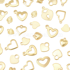 60Pcs 10 Styles Stainless Steel Charms&nbsp;STAS-FS0001-96