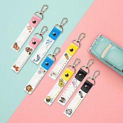 PU Leather & Cotton Name Marker Keychain&nbsp;AJEW-WH0514-001