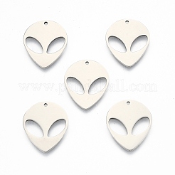 201ステンレスペンダントイオンプレーティング（IP）  ソーサーマン  ステンレス鋼色  25x21x1.50mm  穴：1.60mm&nbsp;X-STAS-N098-117P