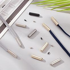 靴紐用合金アグレット  靴紐の先端の頭  鉄ネジ付き  ミックスカラー  25x6mm  穴：4mm  24セット /箱&nbsp;PALLOY-NB0001-62