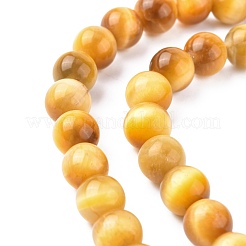 Natural Gold Tiger Eye Beads Strands&nbsp;G-G212-8mm-18