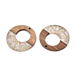 Epoxy Resin & Walnut Wood Pendants&nbsp;RESI-T057-09B