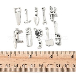 50pcs10スタイルチベットスタイルアロイペンダント  ツール テーマ  アンティークシルバー  19~27.6x5.8~11.5x1.5~6mm  穴：1.5~2mm  5個/スタイル&nbsp;TIBE-FP0001-13