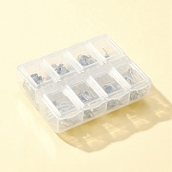 220Pcs 8 Style 304 Stainless Steel Snap on Bails&nbsp;STAS-FS0001-26