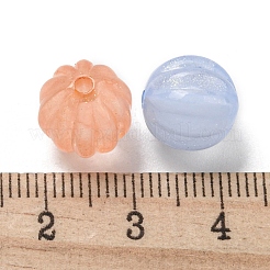 蓄光アクリルビーズ  暗闇で光るグリッタービーズ  カボチャ  ミックスカラー  11mm  穴：1mm  675個/ 500g&nbsp;OACR-E041-19