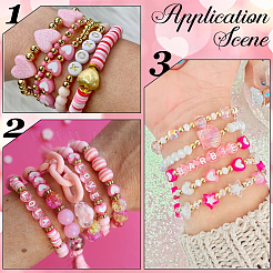 750Pcs 3 Colors Heart Acrylic Beads&nbsp;TACR-SP0001-40
