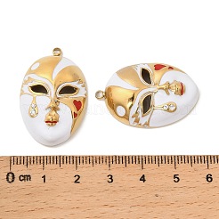 304 Stainless Steel with Crystal Rhinestone Enamel Pendants&nbsp;STAS-G358-04G-01
