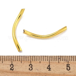 真鍮ツイストチューブビーズ  カドミウムフリー＆鉛フリー  ゴールドカラー  24~25x2mm  穴：0.9~1.2mm&nbsp;KK-B120-02C-G