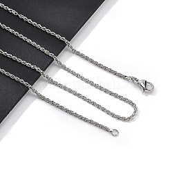 2mm Brass Rope Chain Necklaces for Men Women&nbsp;NJEW-G160-18P
