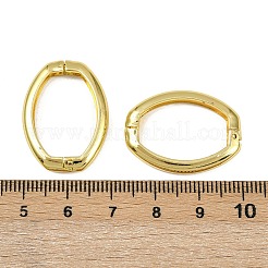 Oval Brass Twister Clasps&nbsp;KK-I358-026G