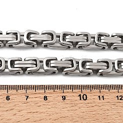 Non-Tarnish 201 Stainless Steel Byzantine Chain Necklaces&nbsp;NJEW-V0292-07