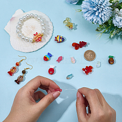15Pcs 15 Styles Handmade Lampwork Beads&nbsp;LAMP-SC0001-89