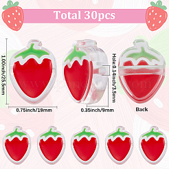 30Pcs Transparent Enamel Acrylic Beads&nbsp;TACR-SC0001-43
