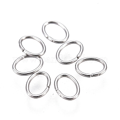 変色しにくい304ステンレススチール製オープン丸カン  オーバル  ステンレス鋼色  3.5x2.5x0.4mm  内径：1.7x2.7mm&nbsp;STAS-F250-11P-B