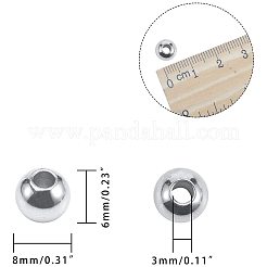 304ステンレススチールスペーサービーズ  ロンデル  ステンレス鋼色  8x6mm  穴：3mm  100個/箱&nbsp;STAS-NB0004-18
