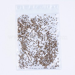 ガラスラインストーンフラットバックカボション  バックメッキ  多面カット  半円  オーラム  ss4  1.5~1.6x1mm  約1440個/袋&nbsp;RGLA-S002-04SS-32