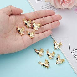 Brass Micro Pave Colorful Cubic Zirconia Pendants&nbsp;ZIRC-L100-115G