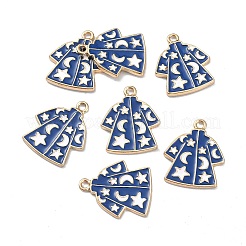 Light Gold Tone Alloy Enamel Pendants&nbsp;ENAM-P247-12KCG