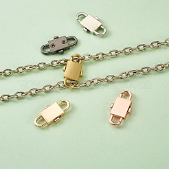 5色調節可能なアロイチェーンバックル  チェーンストラップバッグアクセサリー用  ミックスカラー  32x17x5mm  穴：6x6mm  5個/箱&nbsp;PALLOY-TA0001-91-RS