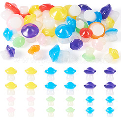30Pcs 2 Styles Luminous Resin Mushroom Ornament&nbsp;RESI-TA0004-04B