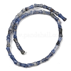 天然ブルースポットジャスパービーズ連売り  竹の共同  12x5mm  穴：1.2mm  約37個/連  14.96''（38センチメートル）&nbsp;GG-CBAEB22-A04-01