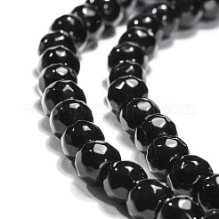 Black Stone Beads Strands&nbsp;G-I087-6mm