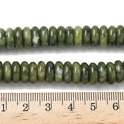 天然な中国のヒスイのビーズ連売り  ディスク  10~10.5x3.5~4mm  穴：1.2mm  約100個/連  14.96''（38センチメートル）&nbsp;G-B155-B09-4x10mm